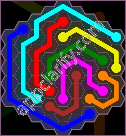 Flow Free: Hexes Flower Pack Level 136 Solutions