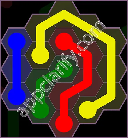 Flow Free: Hexes Flower Pack Level 14 Solutions