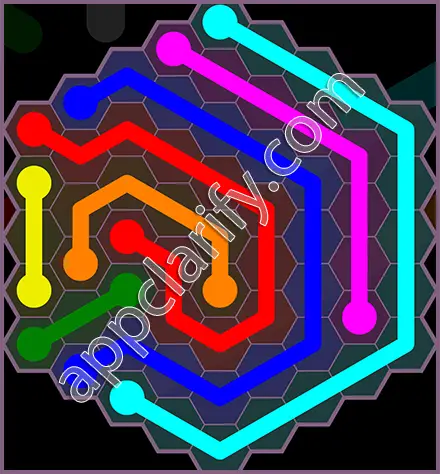Flow Free: Hexes Flower Pack Level 140 Solutions