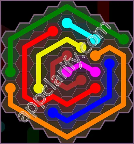 Flow Free: Hexes Flower Pack Level 142 Solutions