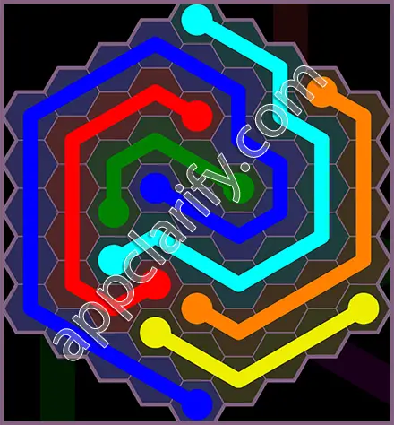 Flow Free: Hexes Flower Pack Level 143 Solutions