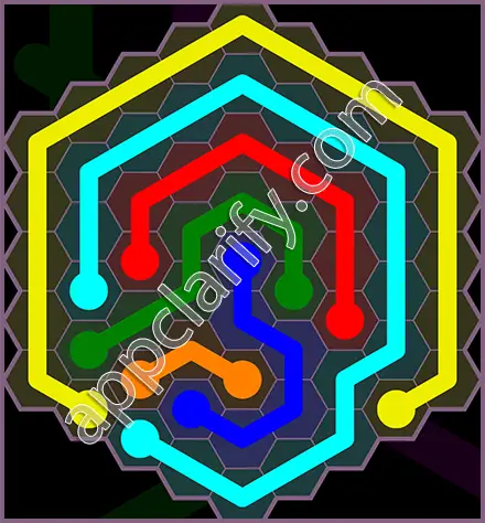 Flow Free: Hexes Flower Pack Level 144 Solutions