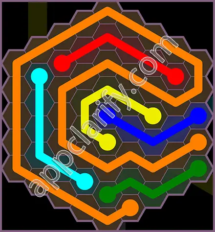 Flow Free: Hexes Flower Pack Level 147 Solutions