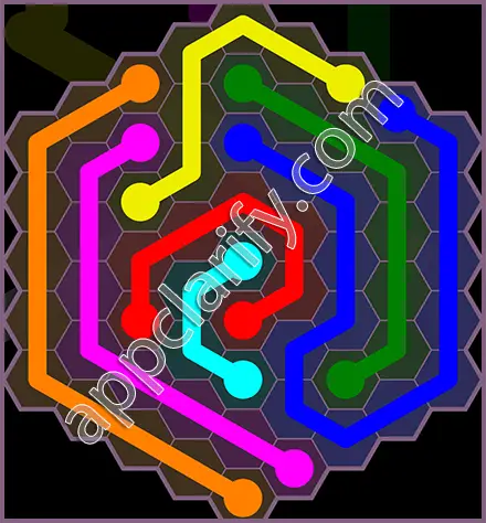 Flow Free: Hexes Flower Pack Level 149 Solutions