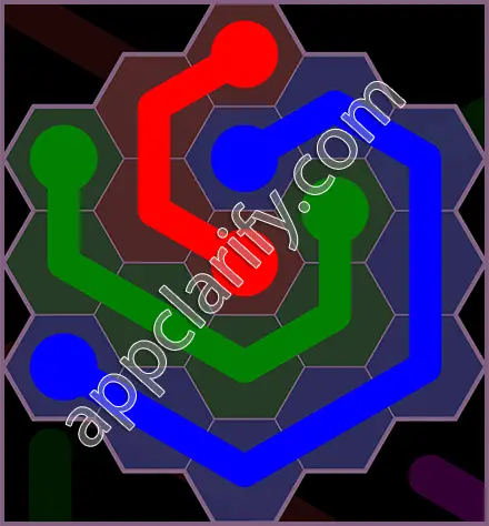 Flow Free: Hexes Flower Pack Level 15 Solutions