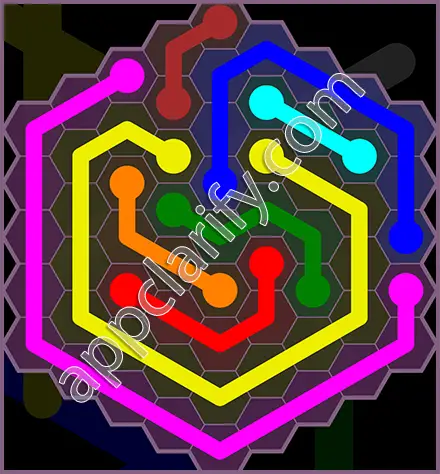Flow Free: Hexes Flower Pack Level 150 Solutions