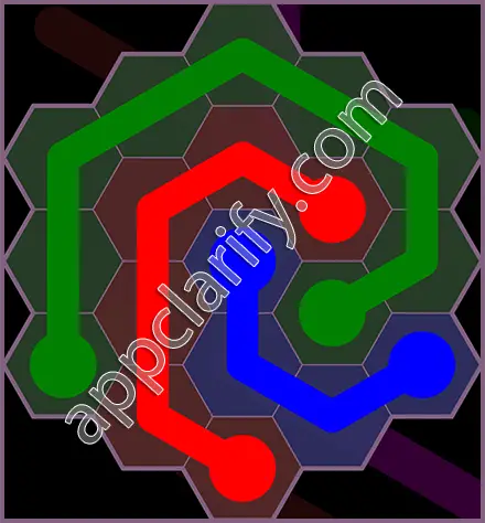 Flow Free: Hexes Flower Pack Level 16 Solutions