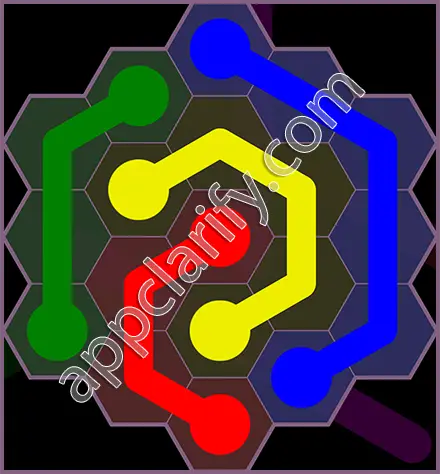 Flow Free: Hexes Flower Pack Level 17 Solutions