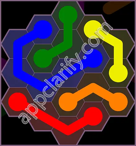 Flow Free: Hexes Flower Pack Level 18 Solutions