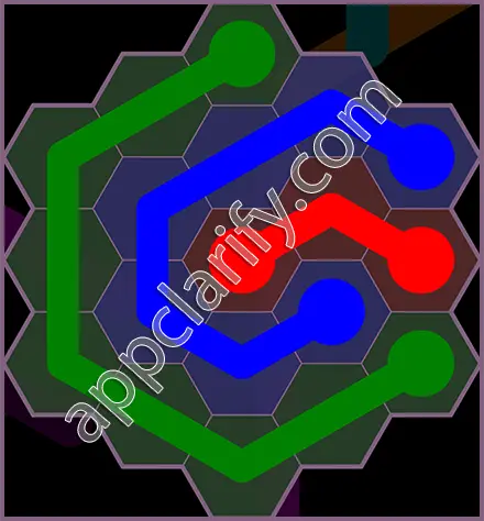 Flow Free: Hexes Flower Pack Level 19 Solutions