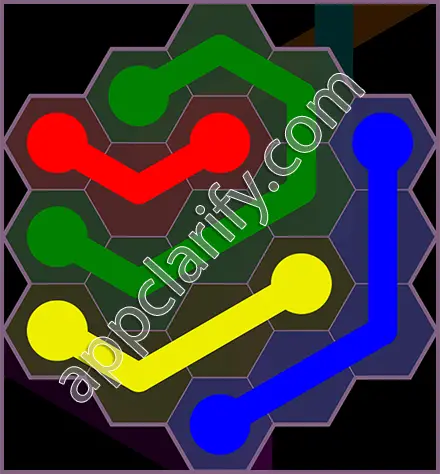 Flow Free: Hexes Flower Pack Level 20 Solutions