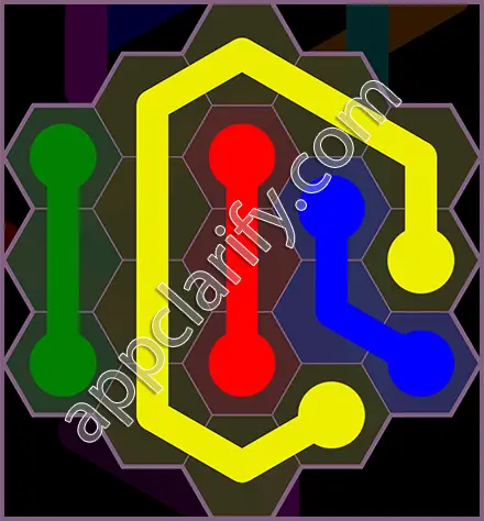 Flow Free: Hexes Flower Pack Level 21 Solutions