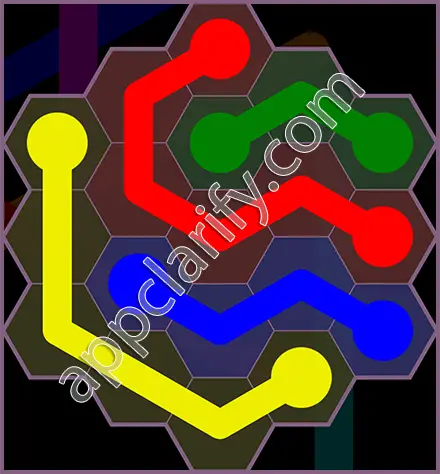 Flow Free: Hexes Flower Pack Level 22 Solutions