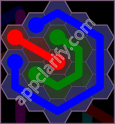 Flow Free: Hexes Flower Pack Level 23 Solutions