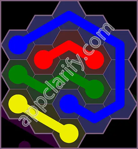 Flow Free: Hexes Flower Pack Level 25 Solutions