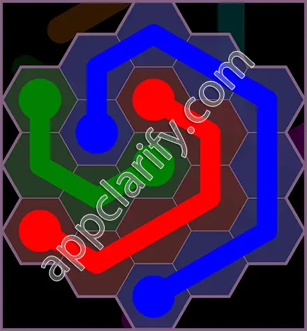 Flow Free: Hexes Flower Pack Level 26 Solutions