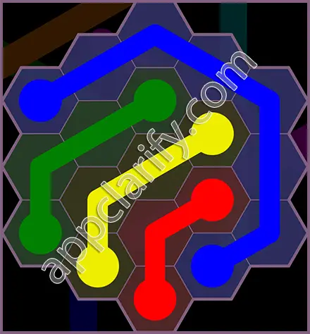 Flow Free: Hexes Flower Pack Level 27 Solutions