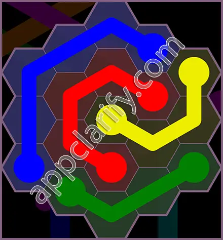 Flow Free: Hexes Flower Pack Level 28 Solutions