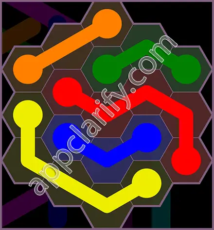 Flow Free: Hexes Flower Pack Level 29 Solutions
