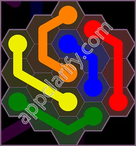 Flow Free: Hexes Flower Pack Level 30 Solutions