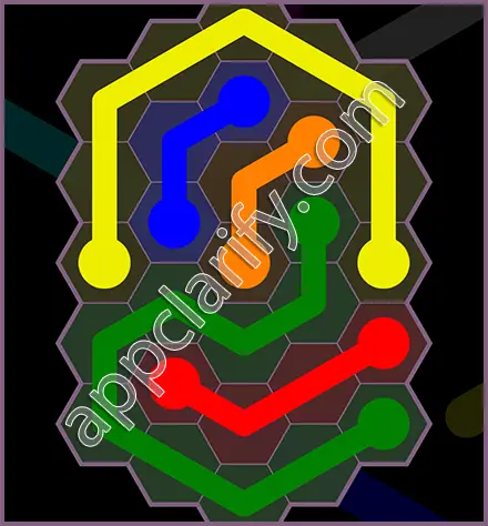 Flow Free: Hexes Flower Pack Level 31 Solutions