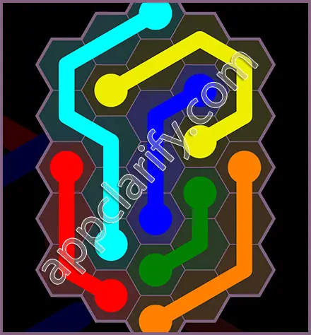 Flow Free: Hexes Flower Pack Level 36 Solutions