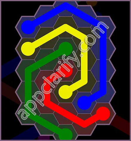 Flow Free: Hexes Flower Pack Level 37 Solutions