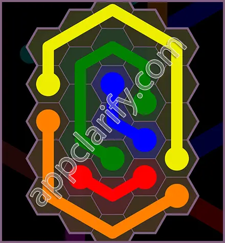 Flow Free: Hexes Flower Pack Level 38 Solutions