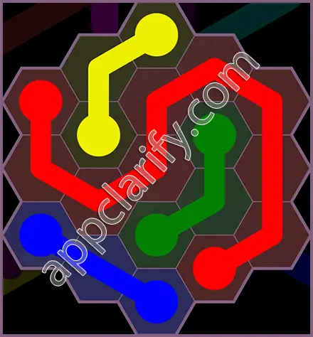 Flow Free: Hexes Flower Pack Level 4 Solutions
