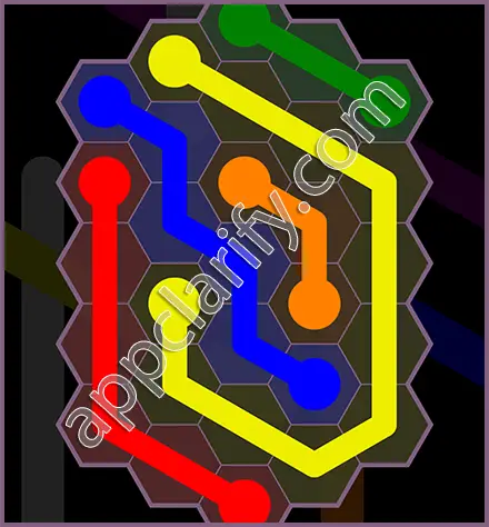 Flow Free: Hexes Flower Pack Level 41 Solutions