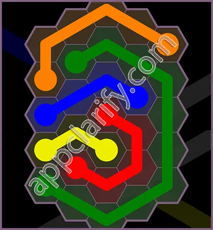 Flow Free: Hexes Flower Pack Level 43 Solutions