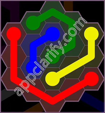Flow Free: Hexes Flower Pack Level 5 Solutions