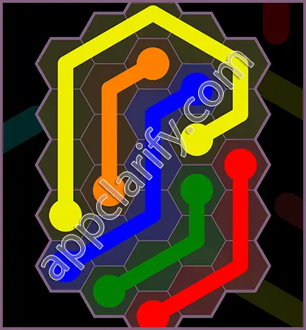 Flow Free: Hexes Flower Pack Level 50 Solutions