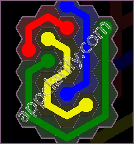 Flow Free: Hexes Flower Pack Level 54 Solutions