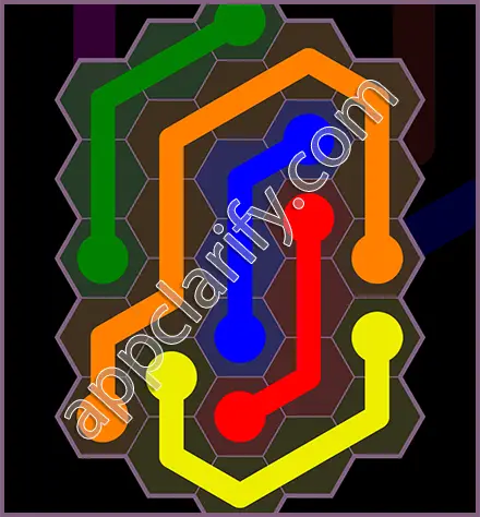 Flow Free: Hexes Flower Pack Level 55 Solutions