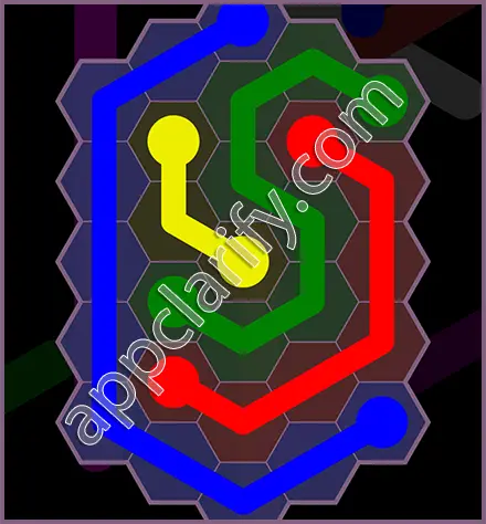 Flow Free: Hexes Flower Pack Level 56 Solutions