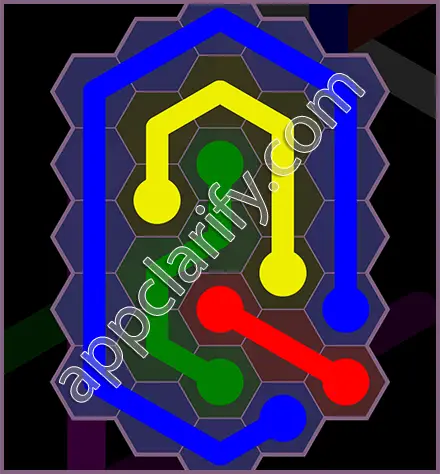 Flow Free: Hexes Flower Pack Level 57 Solutions