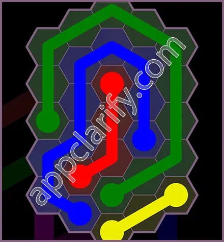 Flow Free: Hexes Flower Pack Level 58 Solutions