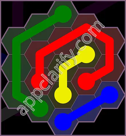 Flow Free: Hexes Flower Pack Level 6 Solutions
