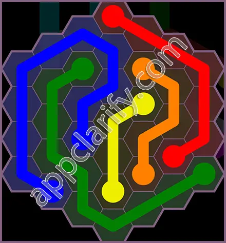 Flow Free: Hexes Flower Pack Level 61 Solutions