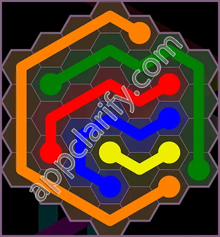 Flow Free: Hexes Flower Pack Level 62 Solutions