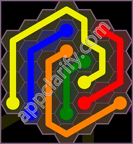 Flow Free: Hexes Flower Pack Level 63 Solutions
