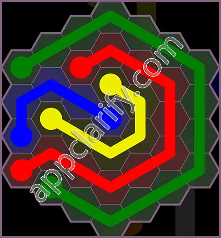 Flow Free: Hexes Flower Pack Level 64 Solutions