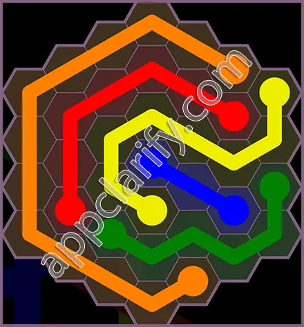 Flow Free: Hexes Flower Pack Level 67 Solutions