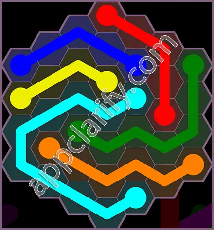 Flow Free: Hexes Flower Pack Level 68 Solutions