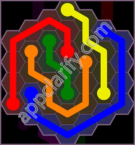 Flow Free: Hexes Flower Pack Level 69 Solutions