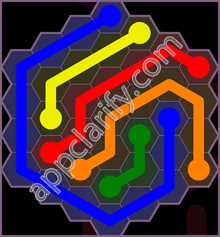Flow Free: Hexes Flower Pack Level 71 Solutions
