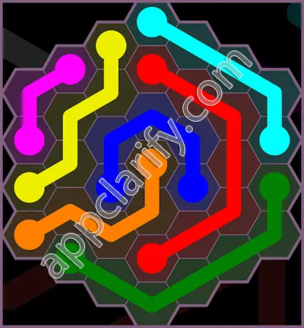 Flow Free: Hexes Flower Pack Level 72 Solutions