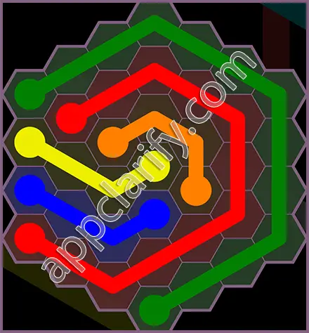 Flow Free: Hexes Flower Pack Level 73 Solutions
