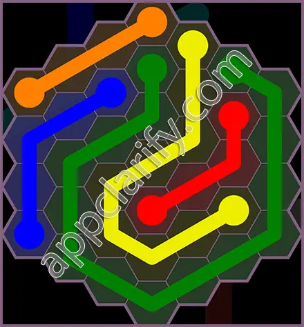 Flow Free: Hexes Flower Pack Level 74 Solutions